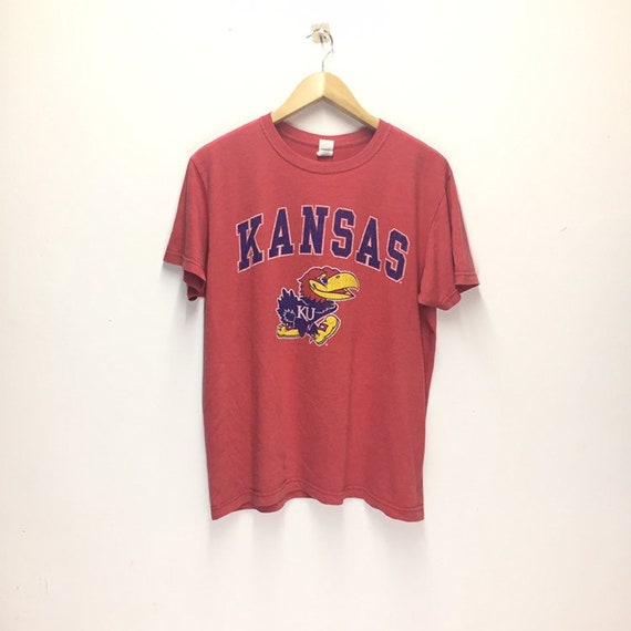 Rare Vintage Kansas Jayhawks Football T Shirt / Red Shirt | Etsy