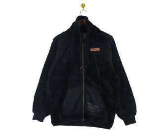 Rare Vintage Avirex Fleece Jacket / Jumper / Avirex USA / Army / Pullover Jumper Crewneck / Diabolical Angel / 80s / Medium Oversize