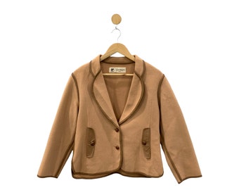 Rara chaqueta Courreges vintage / Jumper 90s / Embroide / bRown Chaqueta Courreges Mediana Tamaño de mujer