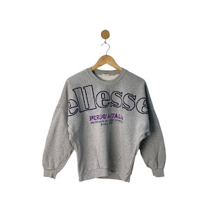 Sweat-shirt Ellesse vintage rare ample/grand logo/broderie épellation/ellesse petite taille femme ample