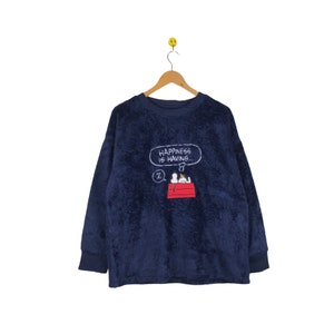 Rare Vintage Snoopy Fleece Sweatshirt / Cartoon Snoopy 90s / Jumper / Pullover / Sportswear / medium