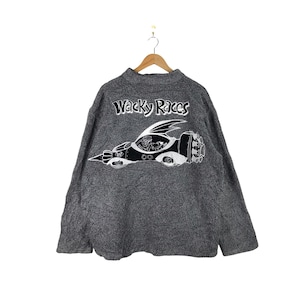 Rare Vintage Muttley Sweatshirt / Wacky Races sweatshirt Video game / Stanley Desantis / Mumbly / Nascar fleece Pullover Jumper / Large Size
