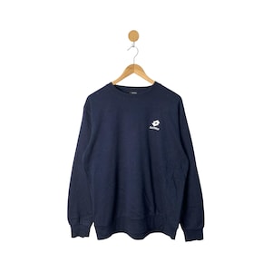 Vintage Lotto Jumpers Sweatshirt / Black Colour / Sportwear / Lotto sweatshirt crewneck pullover sweater Large size