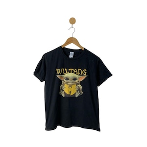 Rzadka koszulka vintage Wutang z okrągłym dekoltem Streetwear w małym rozmiarze