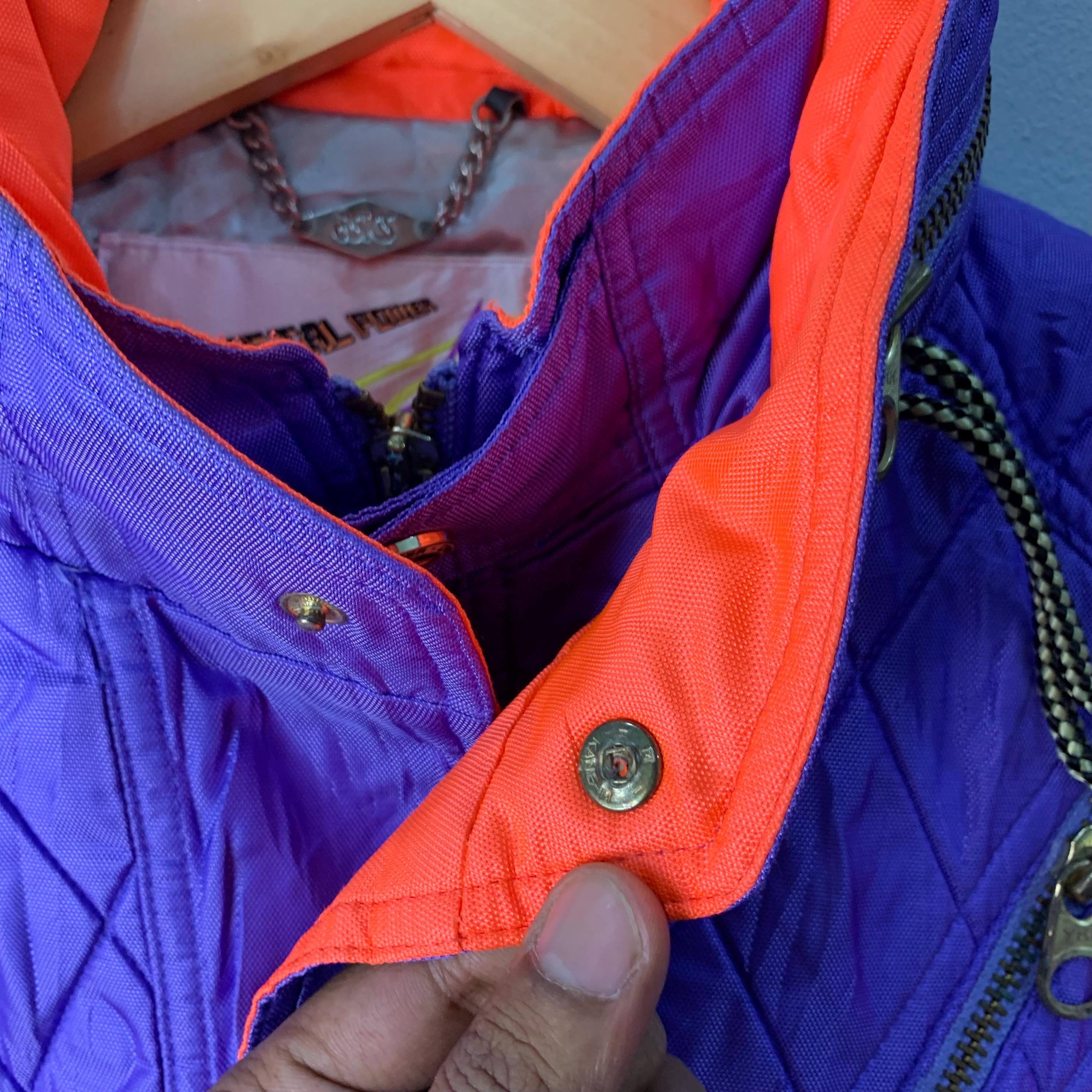 Rare Vintage Asics Jacket Multicolor Blue Winter Ski Jacket