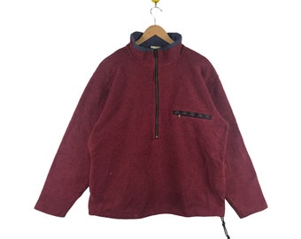 Rare Vintage LL Bean Fleece Sweater Sweatshirt / logo / Winter Sweater / LL Bean Large Size