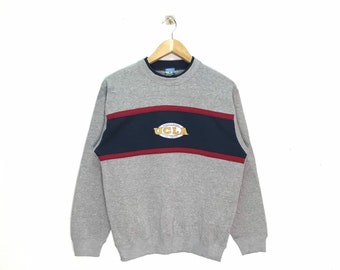 Sudadera vintage Deadstock de los UCLA Bruins de la Universidad de California, jersey de cuello redondo, talla pequeña