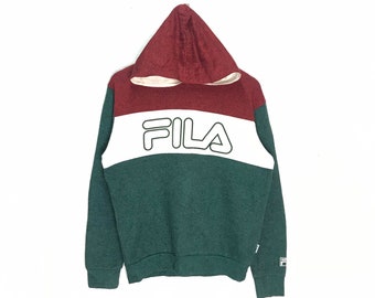 Rare Vintage Fila hoodies Sweatshirt / Fila Jumper / Sportswear / Streetwear / Activewear / Nightwear / medium Size