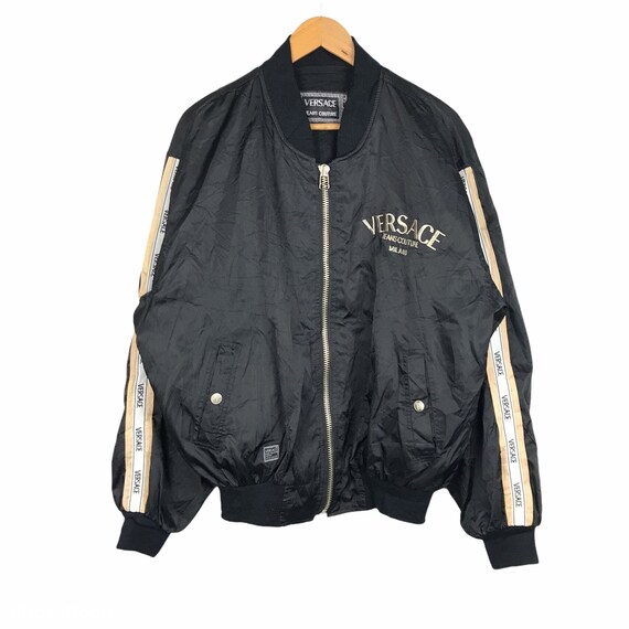 Embroidered Varsity Jacket in Purple - Versace Kids