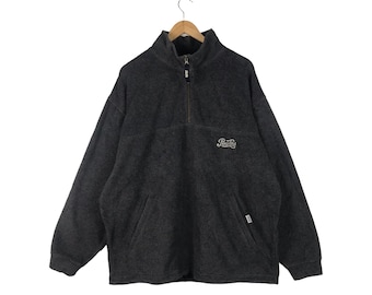 Bluza polarowa / Bluza z kapturem w stylu vintage retro z lat 90. i oldschool z lat 80. Pepsi / Rozmiar XL / Coke / Bluza z zamkiem błyskawicznym do połowy