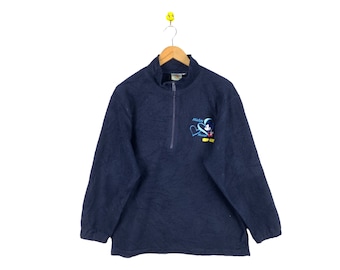 Rare Vintage Mickey Fleece Half Zip Cartoon / Disneyland Resort / Animated / Disney / Vintage 90s / Universal Studio / Sweatshirt Medium