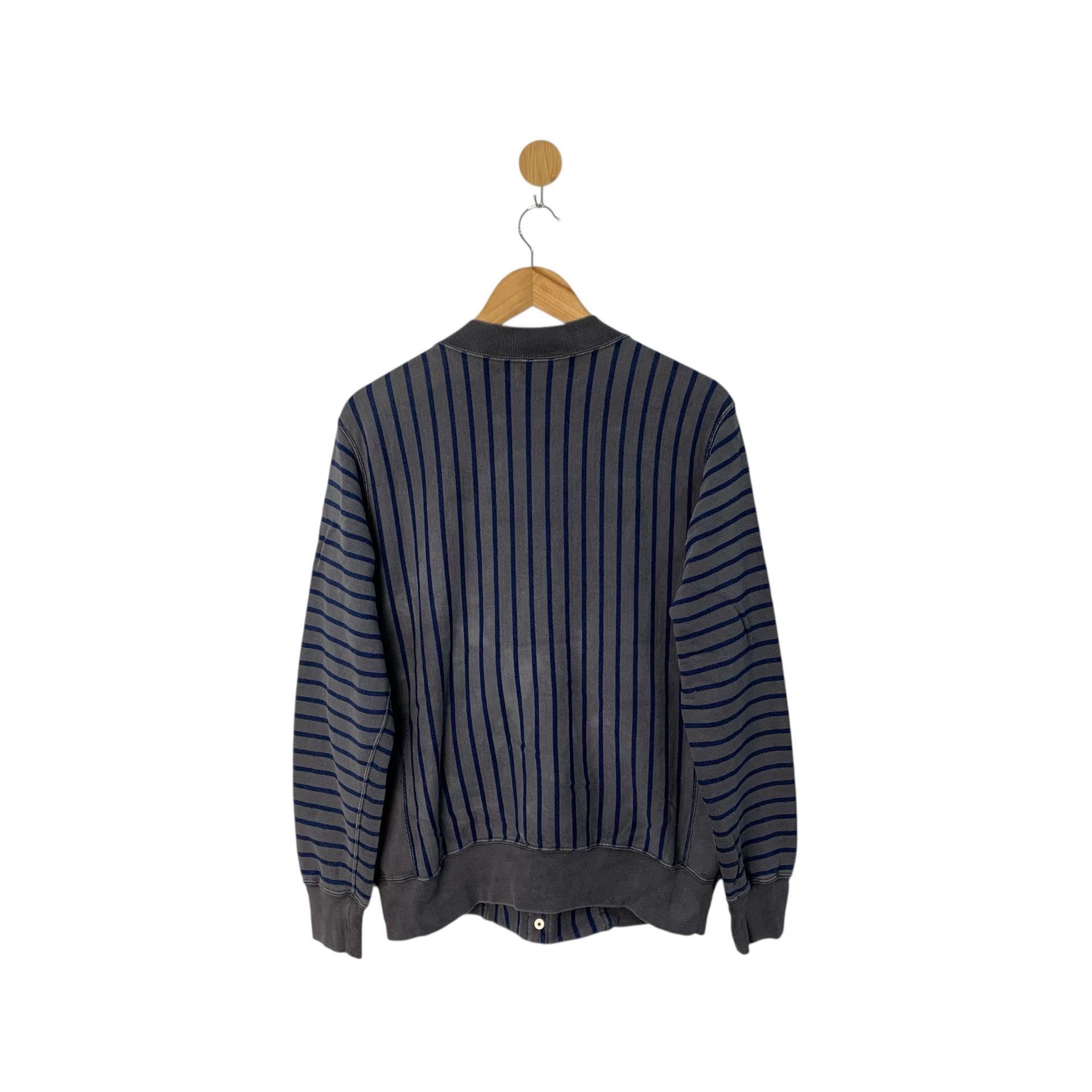 Rare Vintage Champion Reverse Weave Varsity Sweater Striped Jumper 