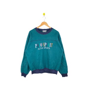 Vintage Polo Spirit fleece Sweatshirt Jumper Sweatshirt / Crewneck Jumper Pullover / Green Sweatshirt Polo large Size