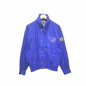 Rare Vintage Honda Jacket / Zipper Up / Button On / Blue Colour / Windbreaker Nylon / Printed Crack / Large Size