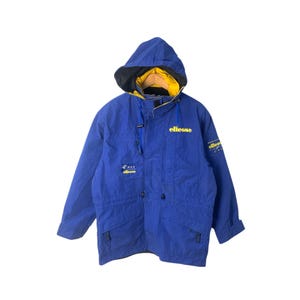 Rare Vintage Ellesse Hoodies Jacket Coat Thick Ski Winter Coat Japan Jacket Medium Size