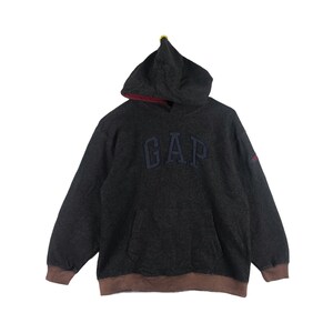 Rare Vintage Gap Fleece Hoodies Big Logo Sweatshirt / Jumper Pullover Hooded / Lifestyle Streetwear Sportswear / Gap Xsmall