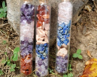 Layered Gemstone Healing Bottles