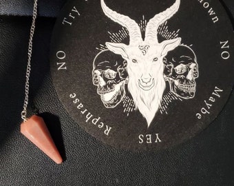Divination Board w/Pendulum Ram Skull