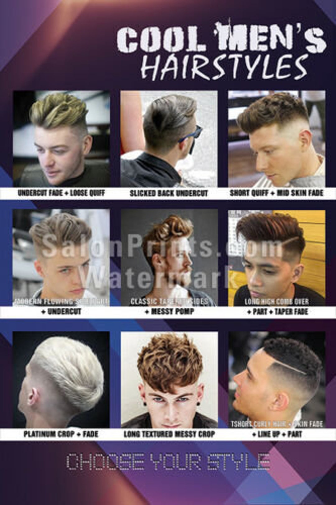 Hair Salon Poster Mesh Vinyl Cool Men's Hairstyles - Etsy Hair Salon Poster Mesh Vinyl Cool Men's Hairstyles - Etsy