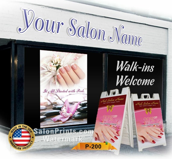 Relaxing Spa Salon Poster with Sugar Scrub Nail Salon Poster P-200 Relaxing Spa Salon Poster with Sugar Scrub Nail Salon Poster P-200