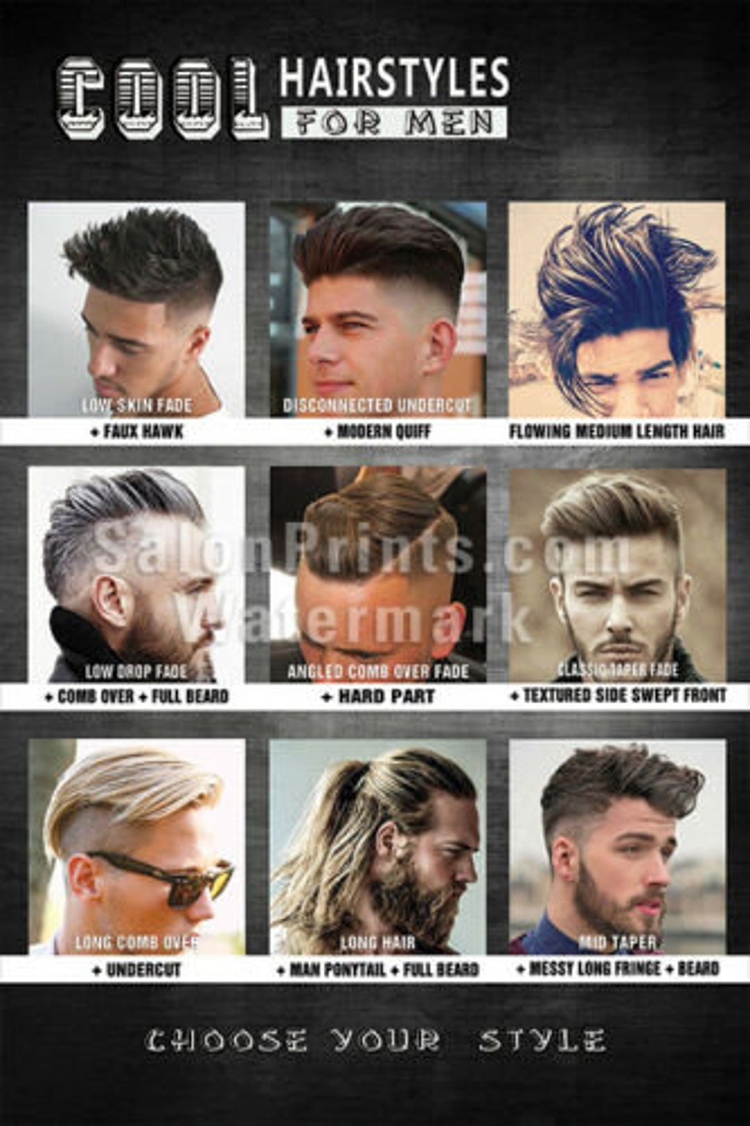 Hair Salon Poster Mesh Vinyl Cool Men's Hairstyles - Etsy New Zealand Hair Salon Poster Mesh Vinyl Cool Men's Hairstyles - Etsy New Zealand