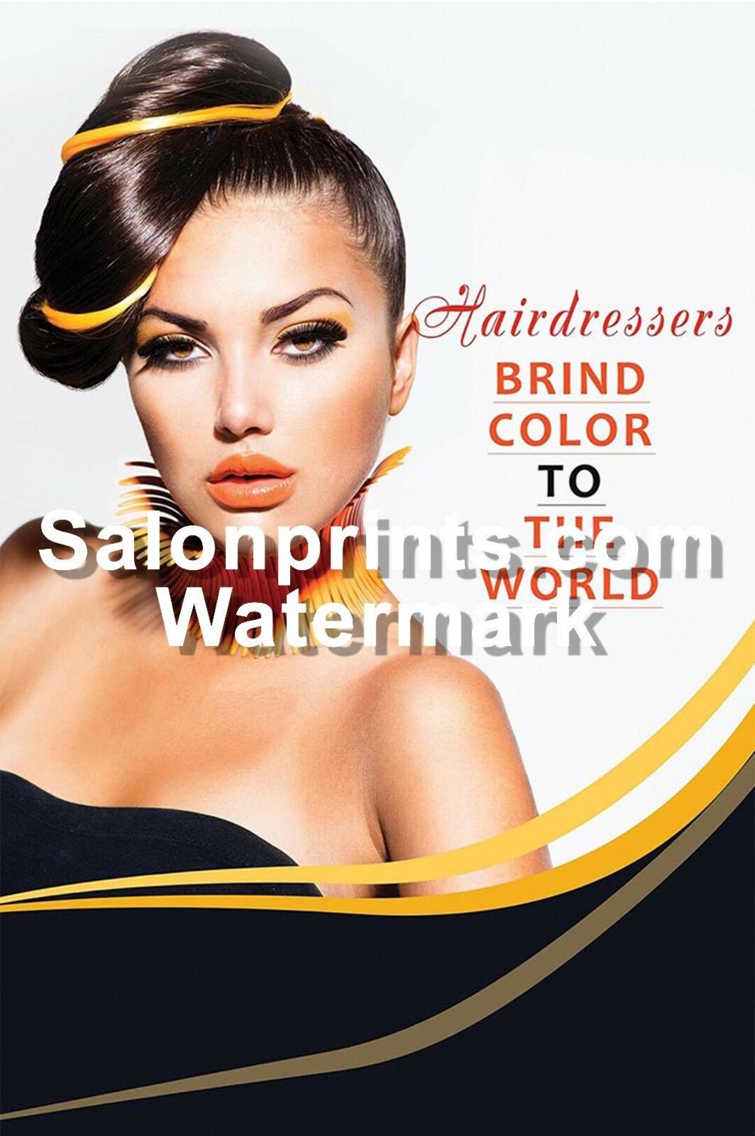 Hair Salon Poster Luxury Theme With Beautiful Model Quote Etsy