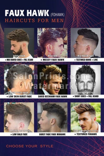 Hair Salon Poster Mesh Vinyl Faux Hawk Haircuts Wavy Hawk - Etsy Australia Hair Salon Poster Mesh Vinyl Faux Hawk Haircuts Wavy Hawk - Etsy Australia