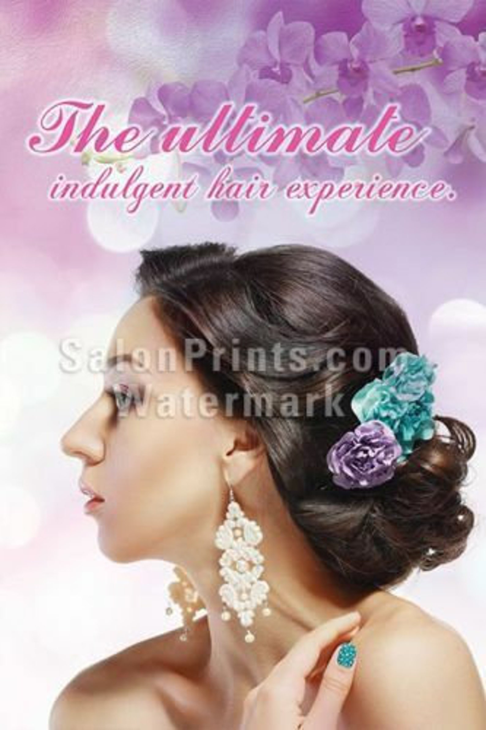 Hair Salon Poster Mesh Vinyl Hair Salon Poster and Beautiful Etsy