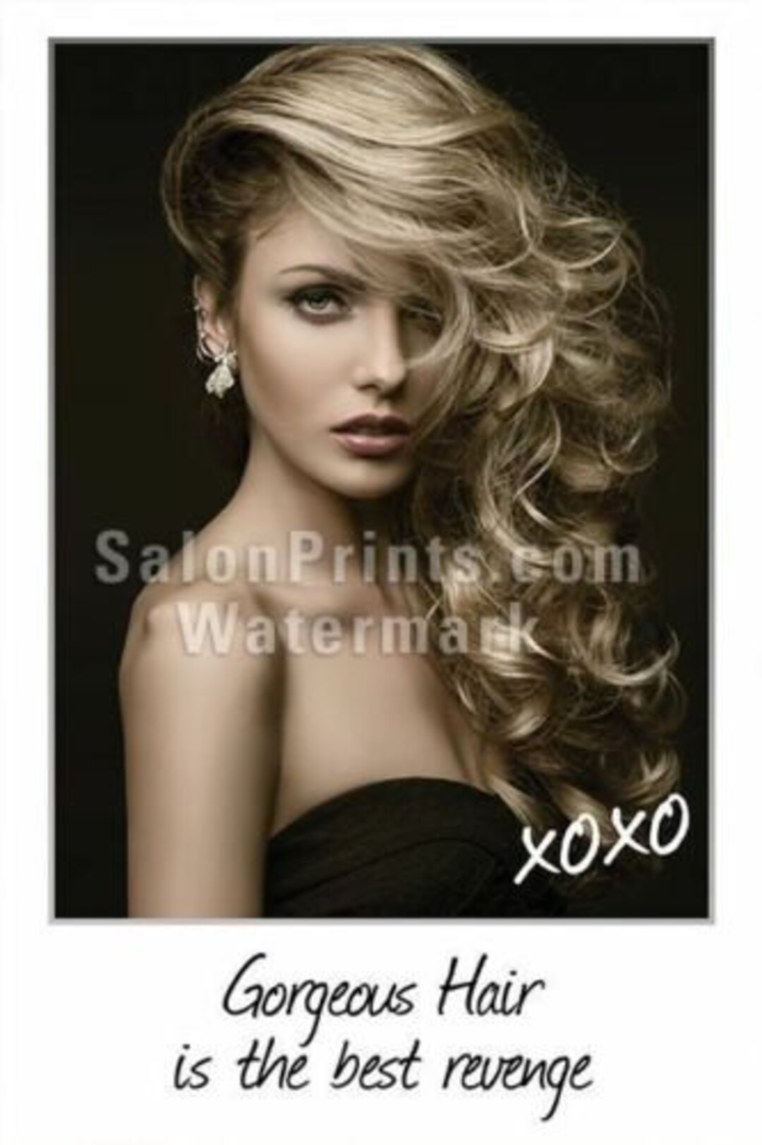 Hair Salon Poster Mesh Vinyl Hair Salon With Beautiful Etsy