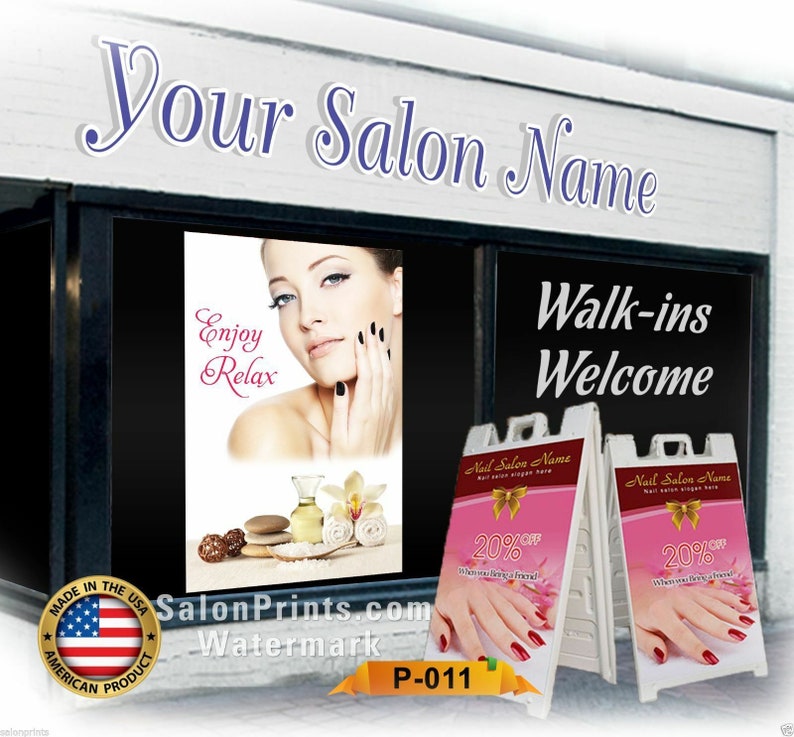 Nail Salon Poster Spa Manicure Facial Nail Towel Salt Floral Poster NSD-011