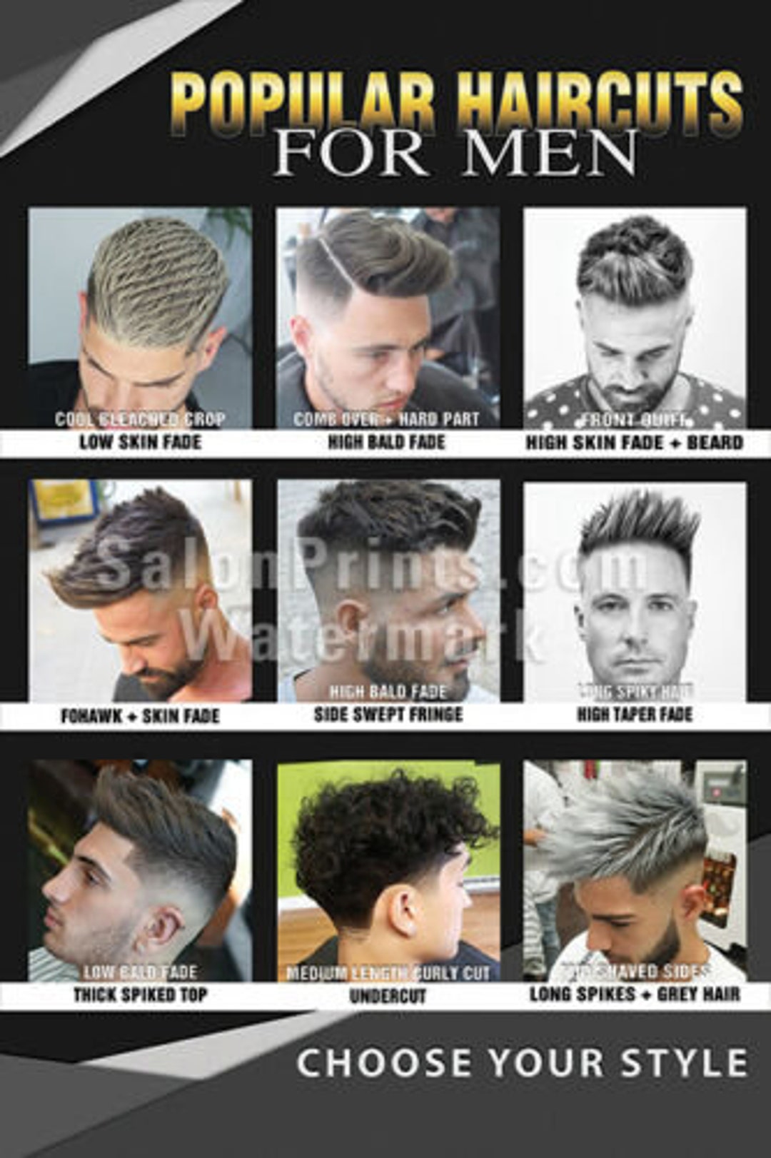 Hair Salon Poster Mesh Vinyl Cool Men's Hairstyles Low - Etsy Australia Hair Salon Poster Mesh Vinyl Cool Men's Hairstyles Low - Etsy Australia