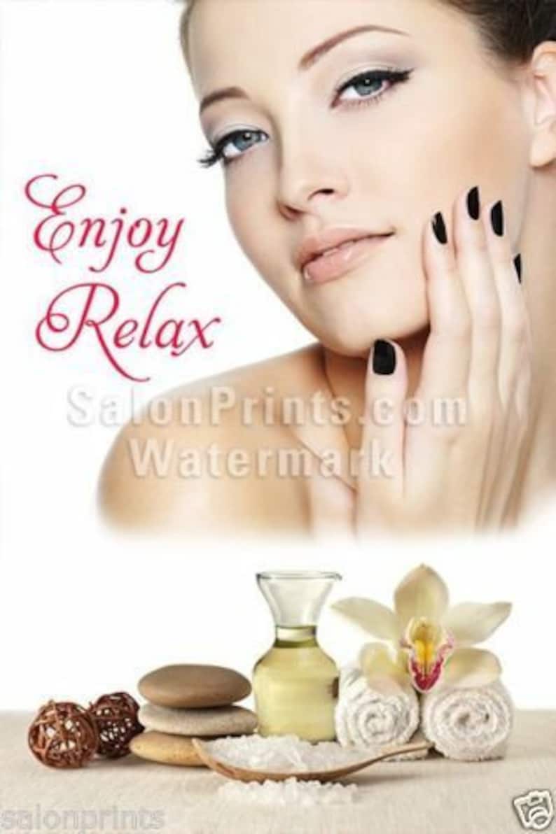 Nail Salon Poster Spa Manicure Facial Nail Towel Salt Floral Poster NSD-011