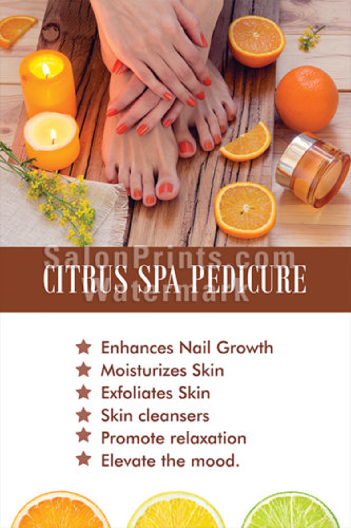Nail Salon Poster Citrus Spa Pedicure Nail Poster P258 Etsy