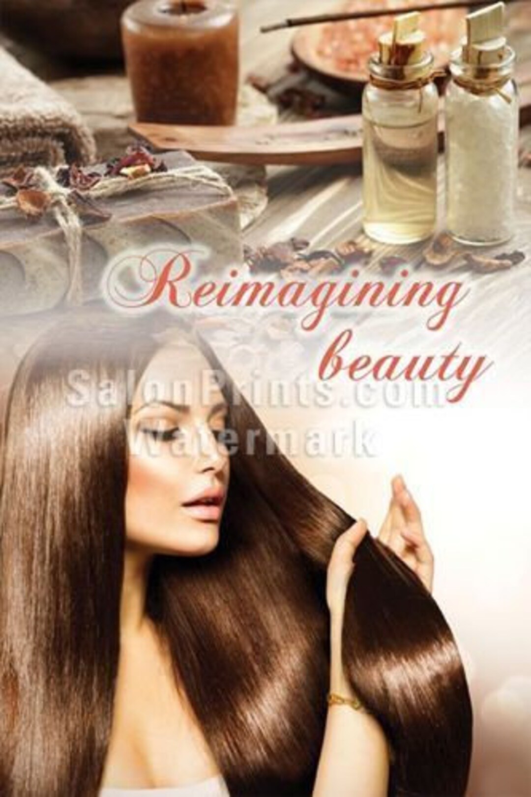 Hair Salon Poster Mesh Vinyl Hair Salon Poster and Beautiful Etsy