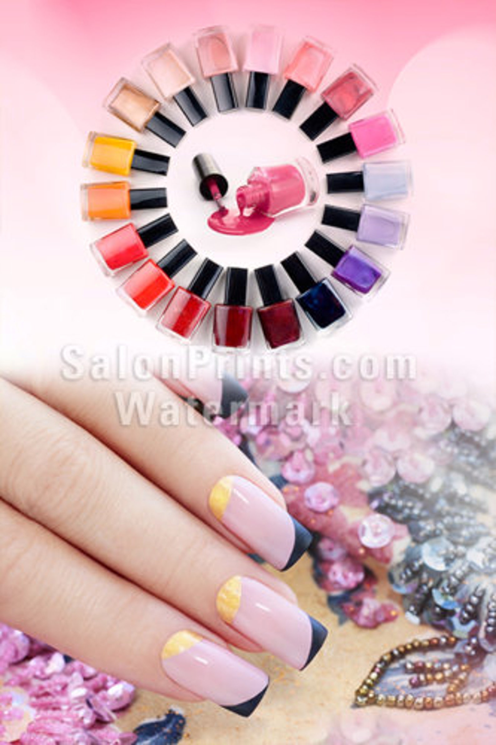 Nail Salon Mesh Vinyl Poster Nails Salon Manicure and Gel Etsy