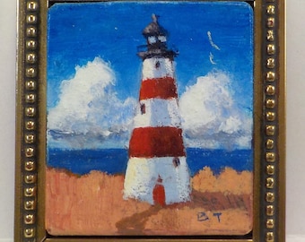 Dollhouse miniature accessory in twelfth scale or 1:12 scale. Original acrylic painting.  Item #N310.