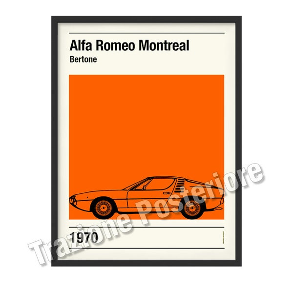 Graphic poster Alfa Romeo Montreal theme