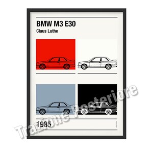 Graphic Poster Bmw M3 E30 Theme - Etsy
