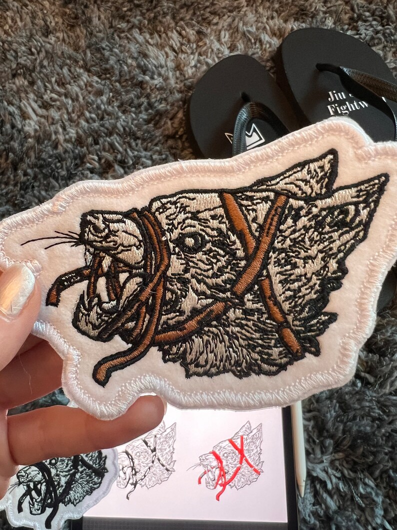 Brazilian Jiu Jitsu Patch 4x4inch, Fully Embroidered Iron/sew on Badge