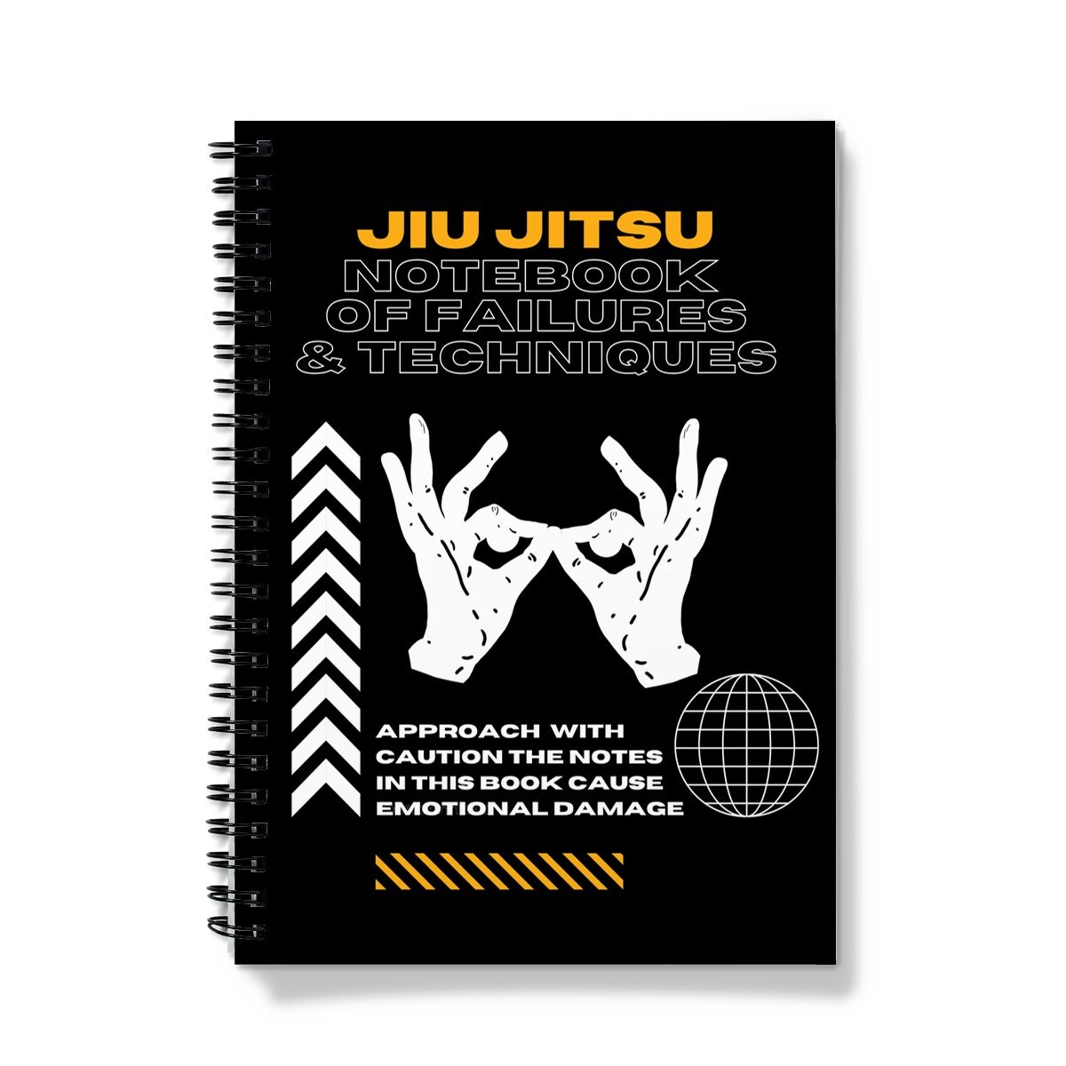 Jiu Jitsu Spiral Notebook, Spiral Gym Notebook, Martial Arts Training