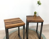 Stool, side table, table, bedside table made of old oak, customizable, handmade from Remagen/Rhine, SUSTAINABLE, UPCYCLING