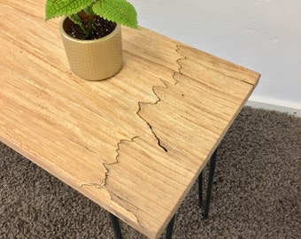 Bench Bench Lowboard made of solid maple with hairpin leg