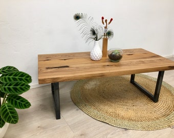 Coffee table Living room table Coffee table in reclaimed wood old oak CUSTOMIZABLE