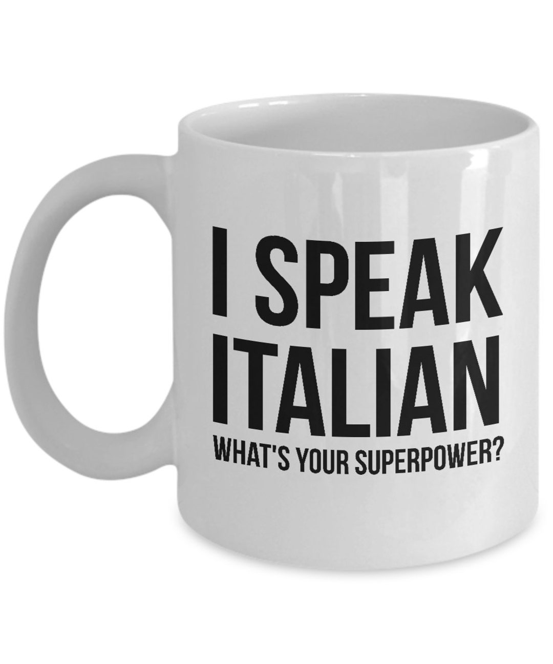 Manie Collega systeem Italiaanse beker: Ik spreek Italiaans wat is uw - Etsy België