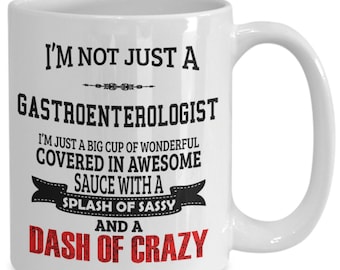 Gastroenterologist gifts - coffee mug for gastroenterology practitioners and students, gastro enterology cup
