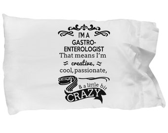 Prezenty dla gastroenterologa - pojedyncza poszewka na poduszkę dla praktyków i studentów gastroenterologii, super miękka poszewka na poduszkę gastroenterologiczna