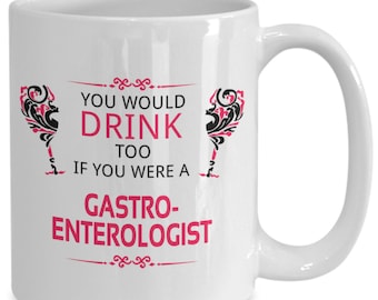 Gastroenterologist gifts - coffee mug for gastroenterology practitioners and students, gastro enterology cup