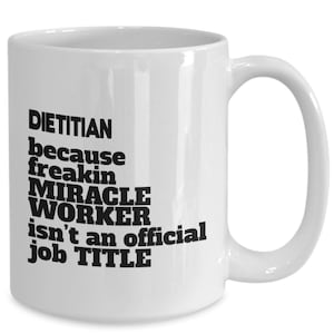 Registered dietitian gifts - coffee mug for registerd nutritionist, tea/coffee cup for dietitians - graduation gift