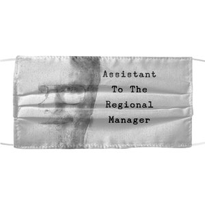 The Office USA Dwight/Michael Scott Face Mask Reusable Adult Mouth Mask: &quot;Assistant To The Regional Manager&quot;, Soft And Washable