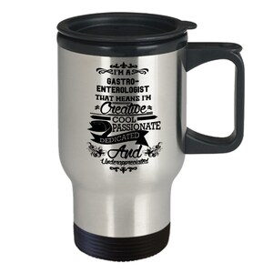 Gastroenterologist gifts - gastro enterology stainless steel thermos cup for women and men, travel mug for gastroenterology practitioners...